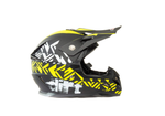 Шлем мото кроссовый HIZER 211 №2 (M) black/green (подростковый)