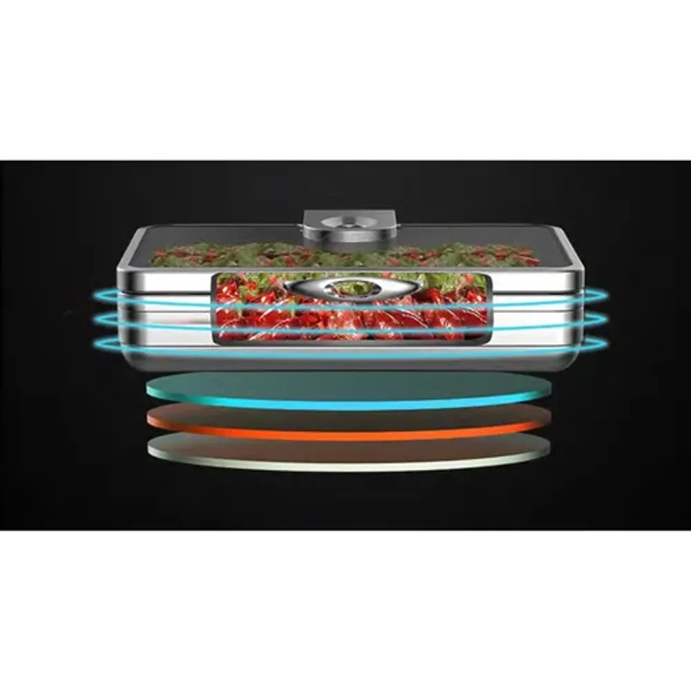 Мармит индукционный 5,5 л 2/3*65 с откидной крышкой и окном 41*48*15 см Burano SUNNEX
