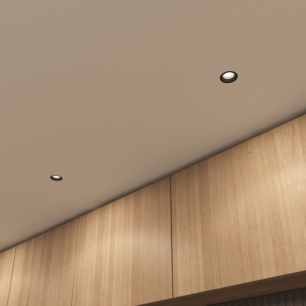 DK3055-BK Встраиваемый светильник под шпатлевку Vibi, GU5.3, LED, черный, пластик