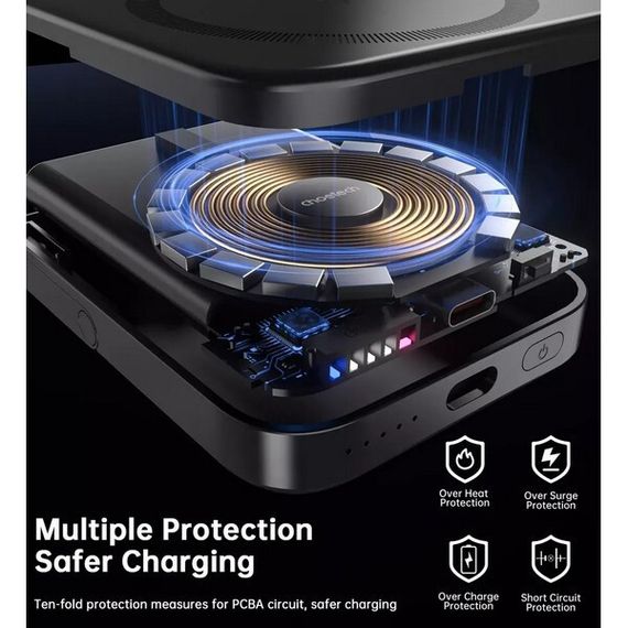 Внешний аккумулятор Choetech B742 Magnetic Powerbank 5000mAh 20W PD (B742-BK) Black