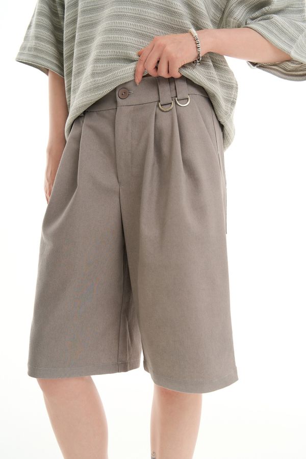 Шорты Bermuda Loose бежевые - фото 4