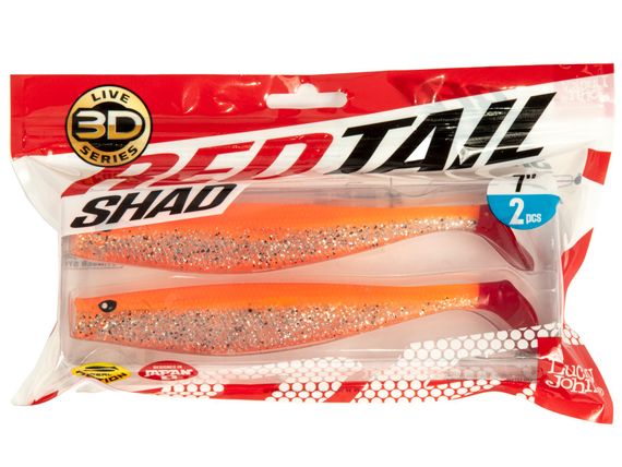 Виброхвосты LJ 3D Series RED TAIL SHAD 7.0in (17.80)/PG32 2шт.