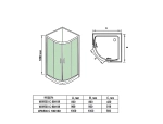 Душевой уголок WeltWasser WW500 С 90/189 XL 10000013855 стекло прозрачное/профиль хром матовый