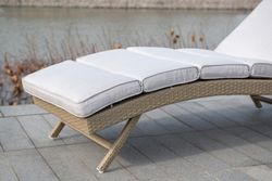 "Лиссабон" шезлонг из искусственного ротанга, цвет соломенный