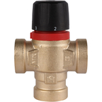 Клапан термостатический смесительный ROMMER - 3/4" (ВР/ВР, 20-43°C, Kvs 1.6, L-смешивание)