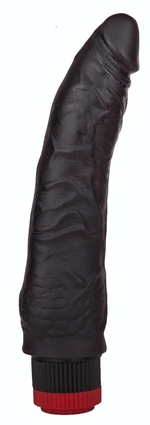 Чёрный вибратор-реалистик без мошонки - 17,5 см. (Цвет: черный)