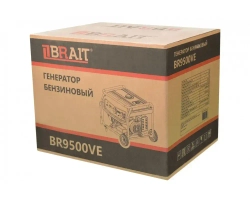 Генератор бензиновый BRAIT BR9500VE (7.0/7.5 кВт, 220 и 380 В, трехфазный, электростартер, счетчик моточасов) / бензогенератор / резервное питание