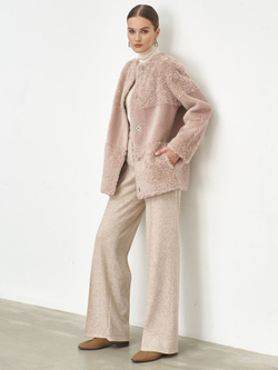 Шуба женская чебурашка тедди, SilverFox (арт. S1235-001)