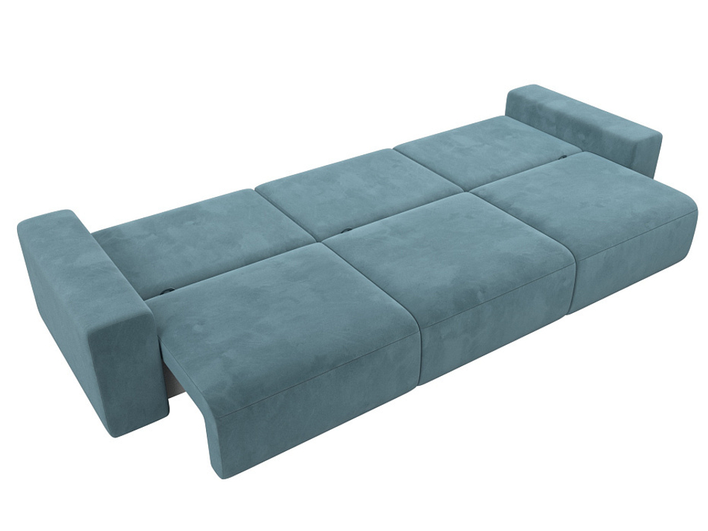 Диван прямой Лига-036 НПБ Классик Лонг ВЕЛЮР Бирюзовый