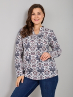 Блузка БЛ-22/серо-бежевый