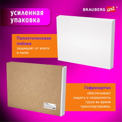 Холсты на подрамнике в коробе, КОМПЛЕКТ 4 шт. (40х50 см), 280 г/м2, грунт, 100% хлопок, BRAUBERG ART DEBUT, 880332
