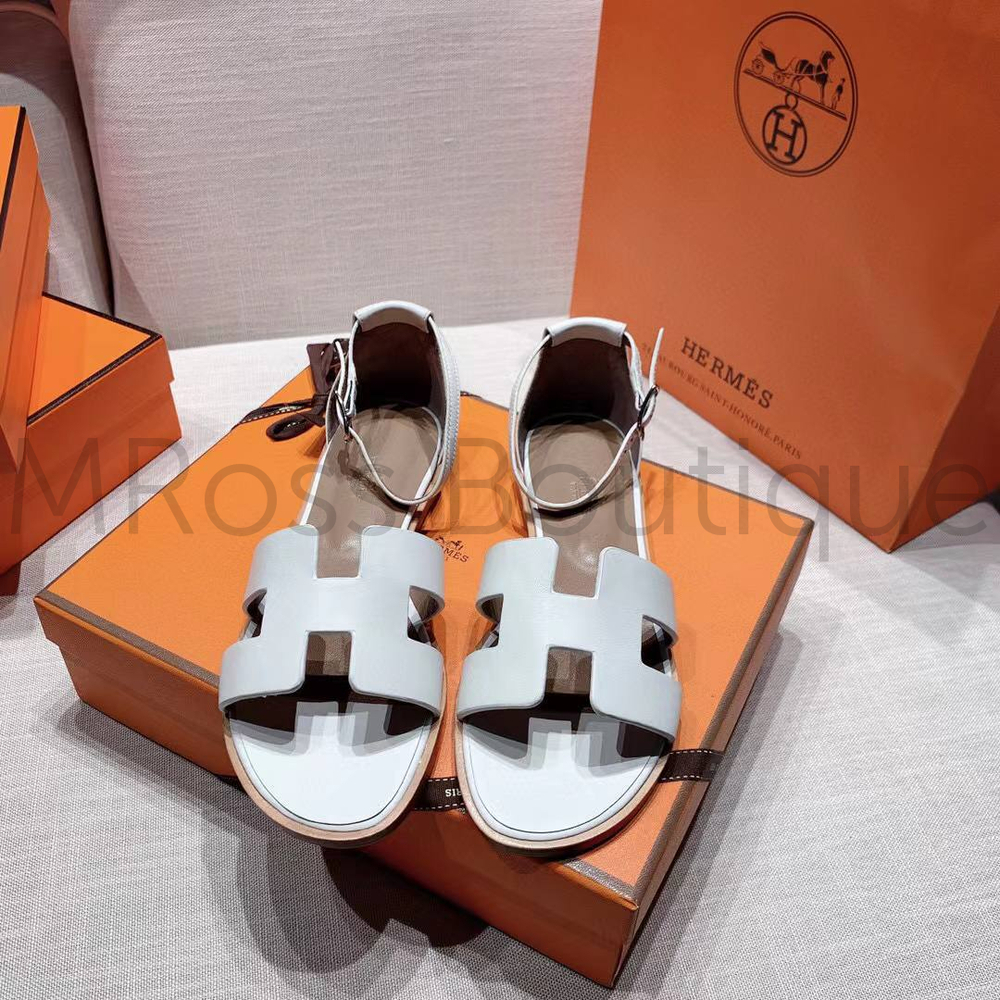 Белые сандалии Hermes Santorini