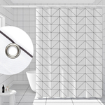 Штора для ванной 180*180см 12 колец "Rosenberg" R-730239