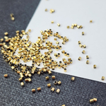 Кримп 1.5мм, сталь 2я позолота, крепко держит, зажимная бусина для троса