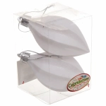 Ёлочные игрушки «Таинственное очарование» Капля 8 см (набор 2шт), белый