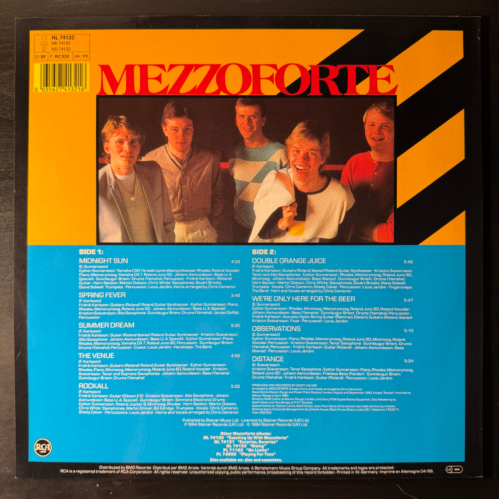 Mezzoforte ‎– Observations (Германия 1989г.)