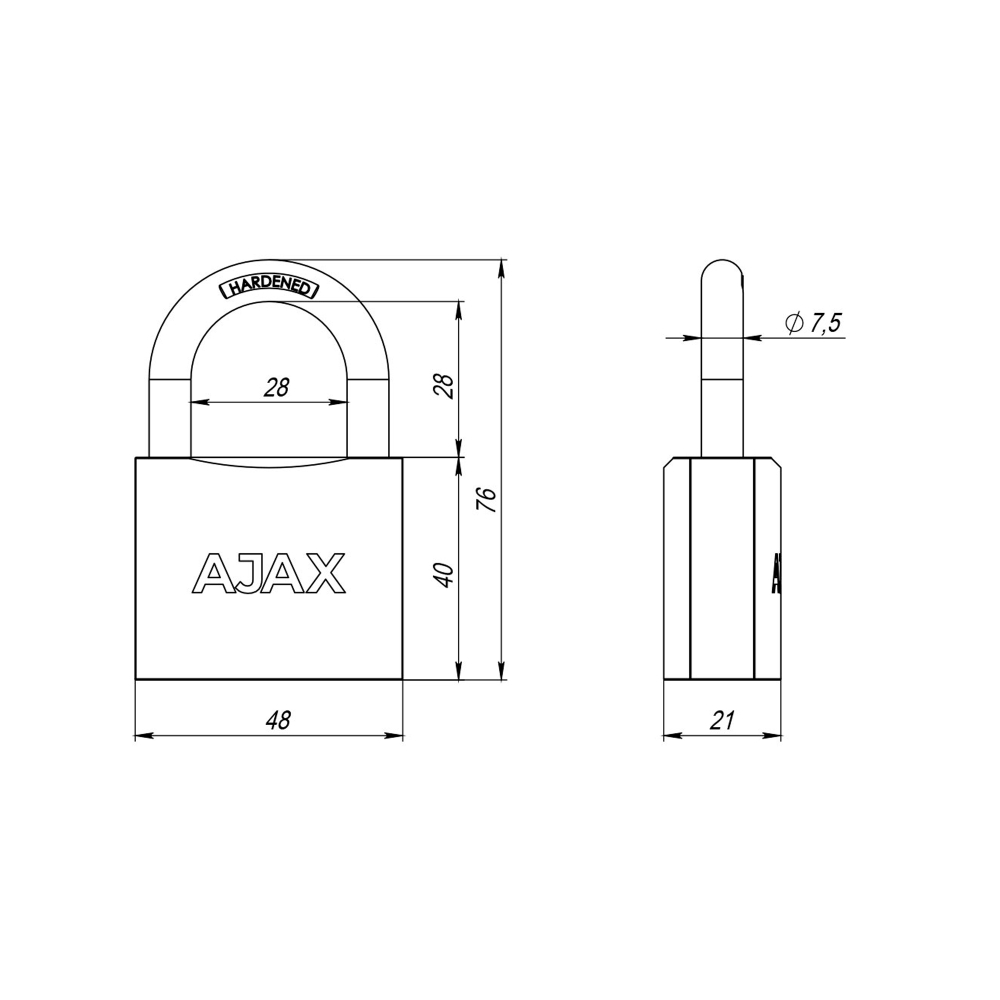 Набор замков навесных PD-0150 (6 locks+5 keys) blister