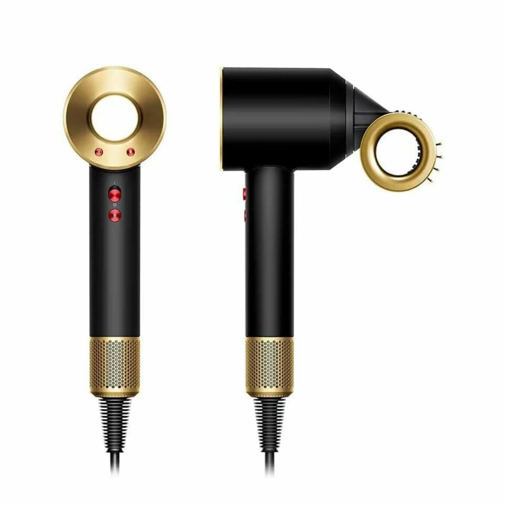 Фен Dyson Sypersonic HD07 Black Onyx/Gold, IN/CN (Переходник в подарок)