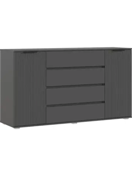 Комод для одежды Браш Графит 3 ящика, 160х45х90 см