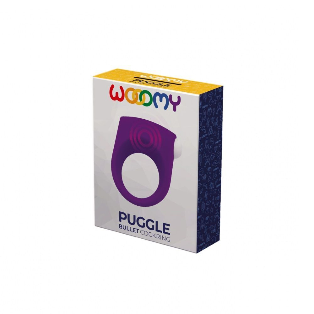 Фиолетовое эрекционное кольцо Puggle Vibrating Ring with Bullet (Цвет: фиолетовый)
