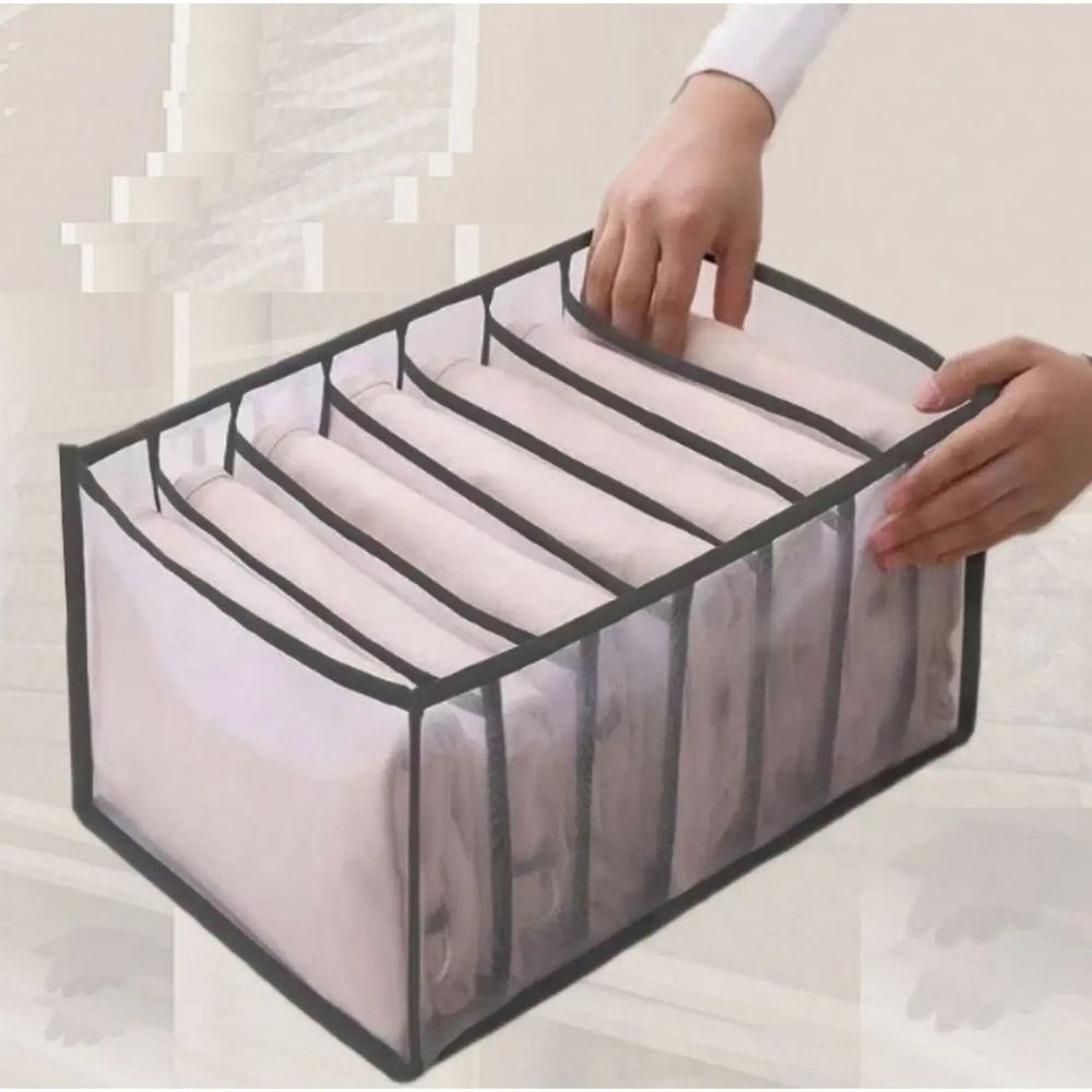 Органайзер - чехол для хранения вещей «ИДЕЯДОМА», цвет серый, 7 секций, 36*25*20см