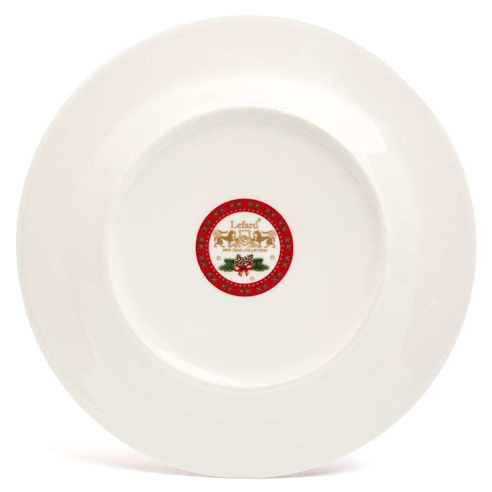 ТАРЕЛКА ЗАКУСОЧНАЯ LEFARD "ЕЛКА" 19 СМ КРАСНАЯ (КОР=18ШТ.)