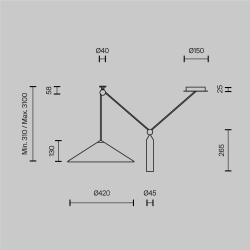 Подвесной светильник Maytoni P080PL-01B