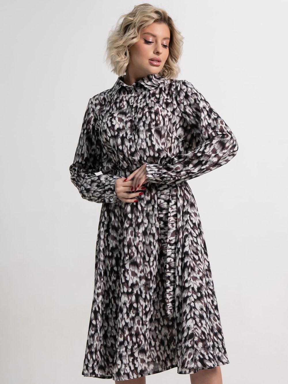 Платье Морена (серо-белое) П15010-45М LT Collection