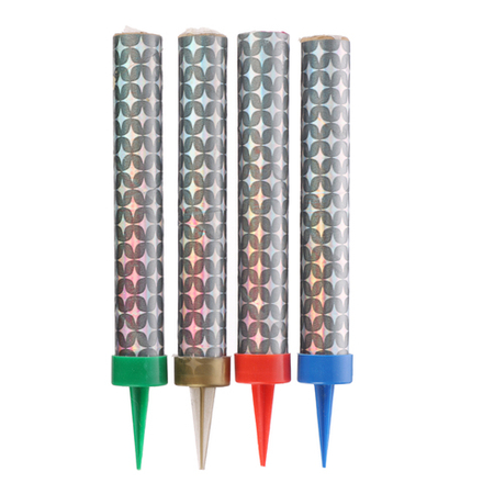 Свеча-фонтан с цветным пламенем, 10 см, 30 сек, 4 шт