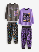 Пижама для мальчика Next B82-968, 2 шт., Серый, Фиолетовый