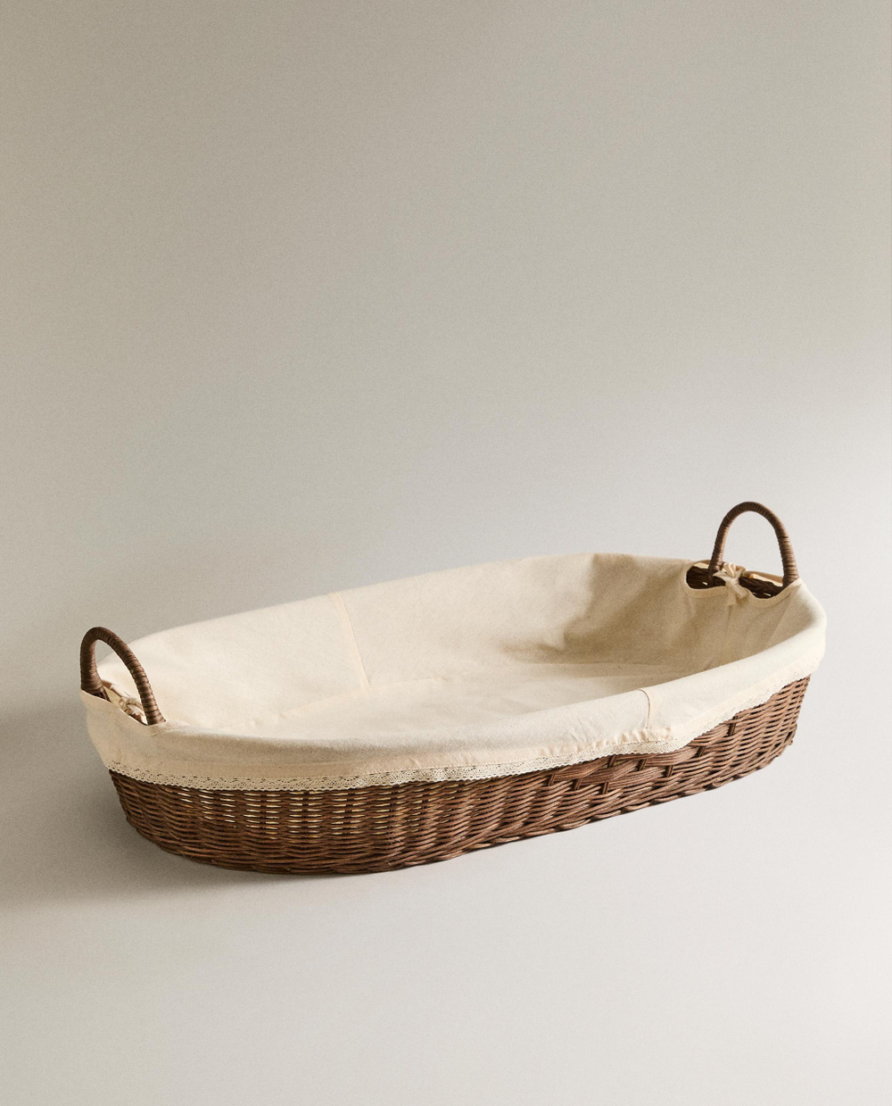 Zara Home Корзина из ротанга, цвет коричневый, 74 см