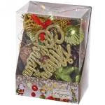 Набор украшений «Волшебный новый год» 16*7.5*8 см (30 предметов), Зелёный