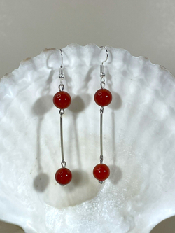 Серьги минимализм с палочкой