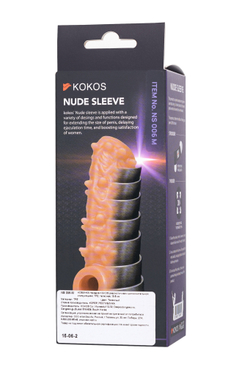 Насадка KOKOS 3 со стимуляцией и открытой головкой, 15.6 см