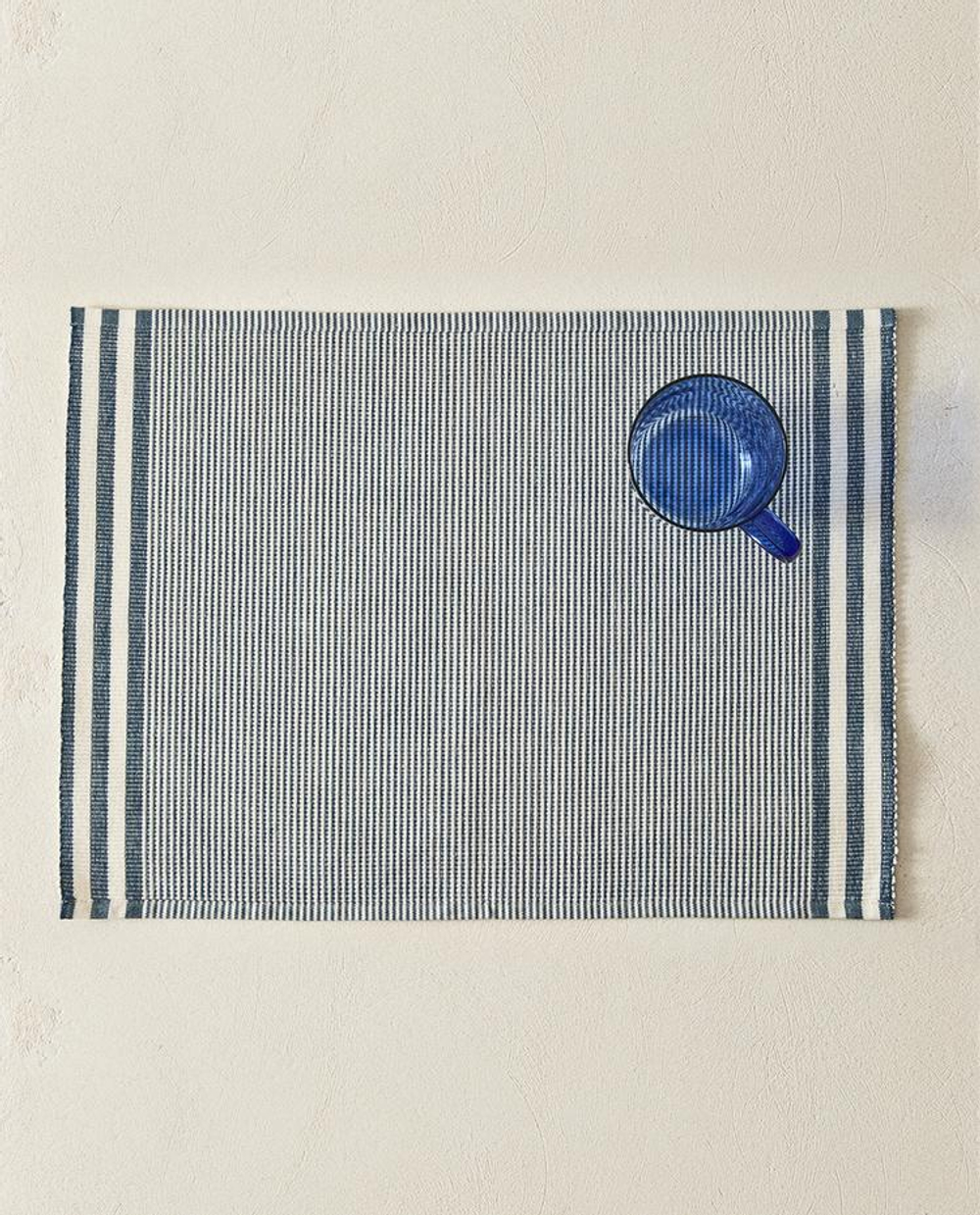 ZARA HOME ПОДСТАВКА ПОД СТОЛОВЫЕ ПРИБОРЫ В ПОЛОСКУ (НАБОР ИЗ 2 ШТ.), СИНИЙ