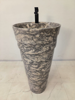 Раковина напольная из мрамора Pedestal Doreng Spiral MN-65926 40х40х90
