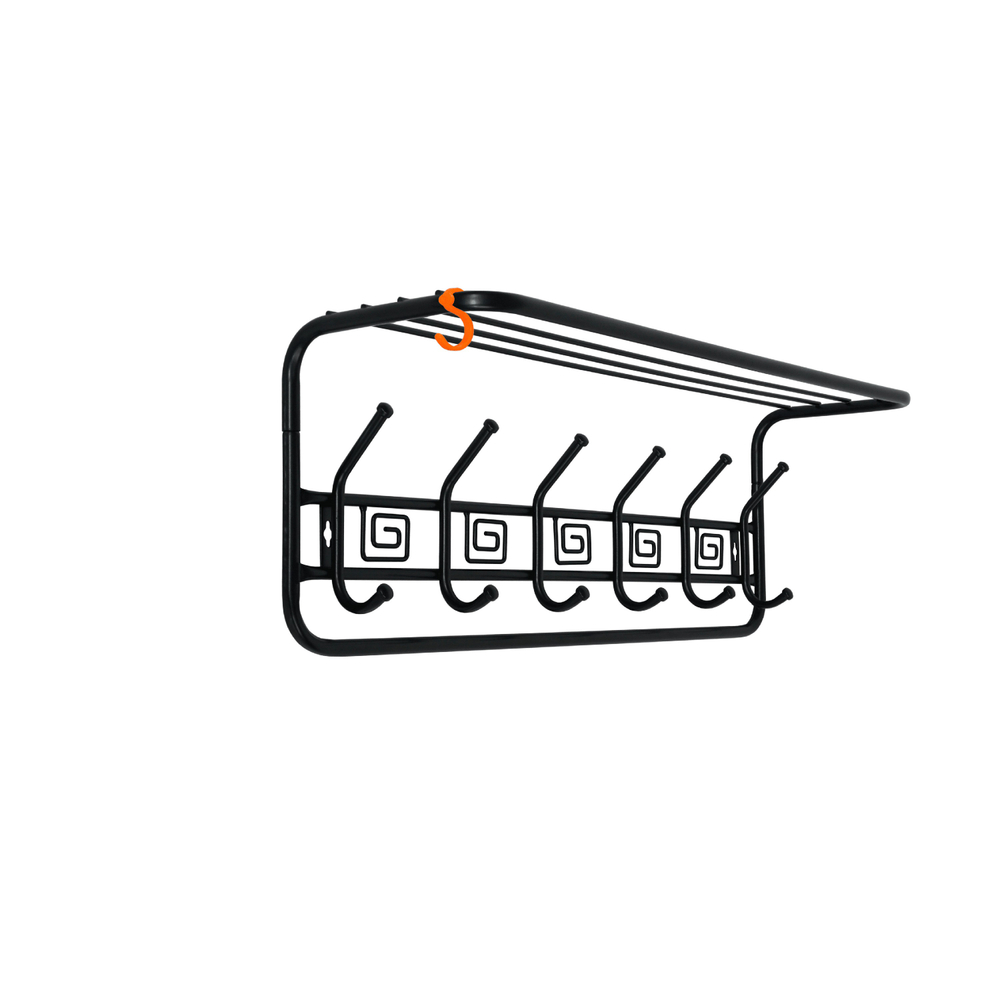 Вешалка с полкой Ажур 80 см арт.ВСПА 203 Ч (черный)