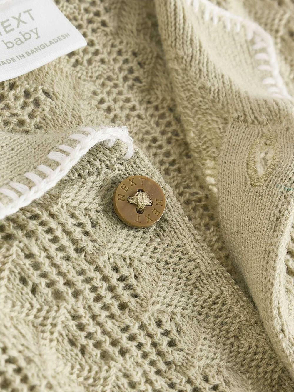 Рубашка и шорты вязаные в комплекте для малышей Next E81-347, Хаки