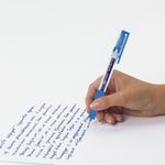 Ручка гелевая автоматическая с грипом BRAUBERG "GLA", СИНЯЯ, стандартный узел 0,5 мм, линия письма 0,35 мм, 144216