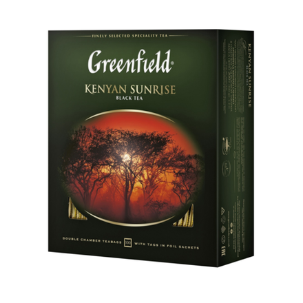 Чай черный в пакетиках Greenfield Kenyan Sunrise, 100 пак