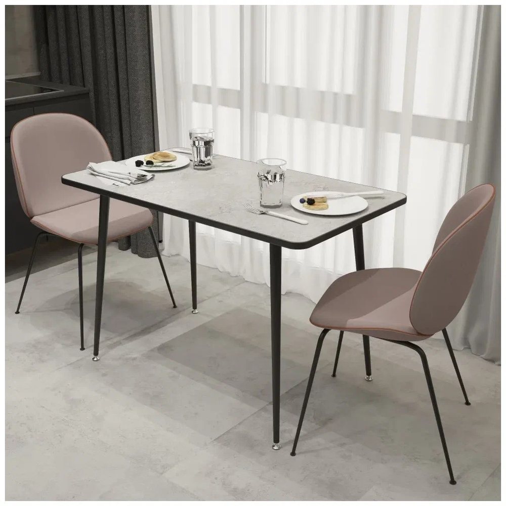 Стол обеденный прямоугольный БРАНЧ LAKSI жемчужно-серый/сабия