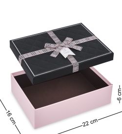 WF-171-B Набор коробок из 3 шт, черный/розовый