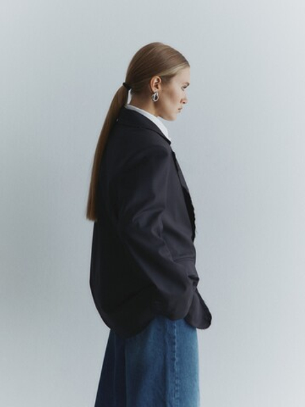 Жакет Classic с необработанным краем, цвет серый