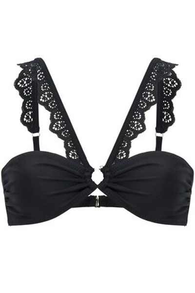 Раздельный купальник Simple с застежкой на спине (Размер: M) (Цвет: черный)