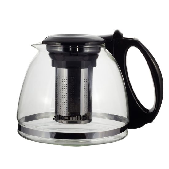 Стеклянный заварочный чайник 1300 мл. Kamille KM 0779L со съемным ситечком