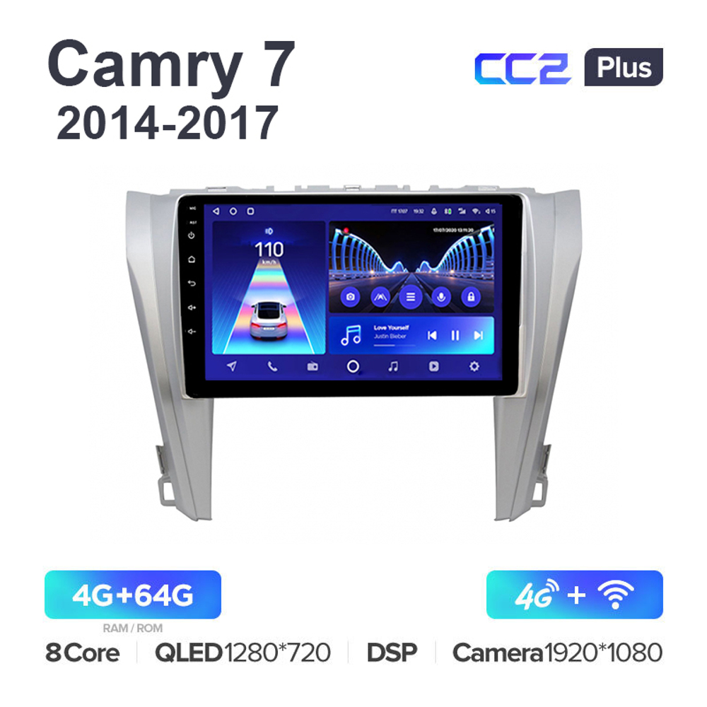 Teyes CC2 Plus 10,2"для Toyota Camry 7 2014-2017