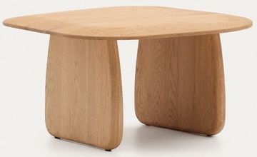 Журнальный столик Pirita из массива дуба в натуральной отделке, 70,6 x 70