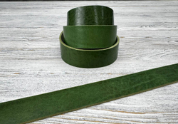 Ременная заготовка Миссури МС43 цв. Зеленый, толщ. 3,3-3,5 мм