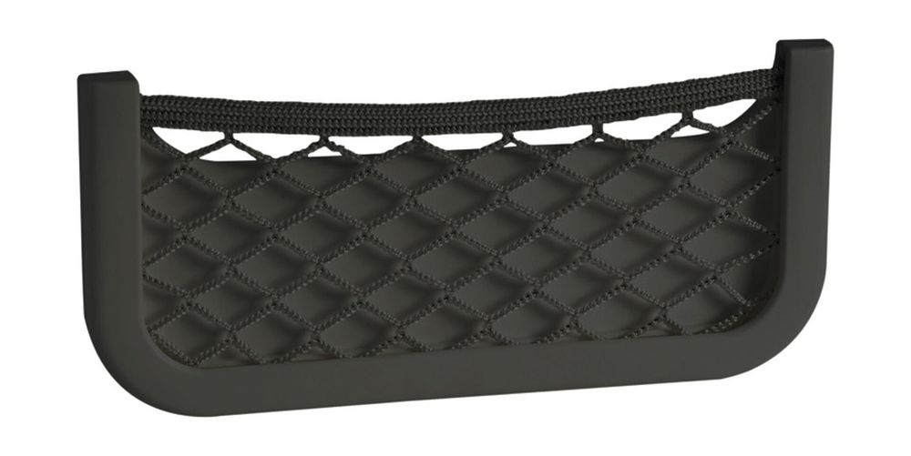 Накладной карман с сеткой 250x115x10 мм, черный