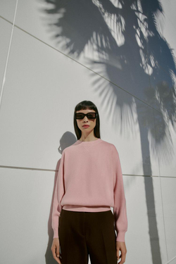 ZARA ОДНОТОННЫЙ СВИТЕР, РОЗОВЫЙ